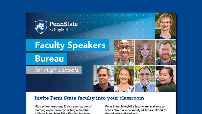Image of the Faculty Speakers Bureau flier