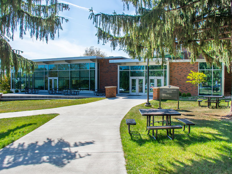 Outdoor photo of the Student Community Center