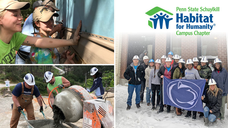 Students participate in various Habitat for Humanity builds