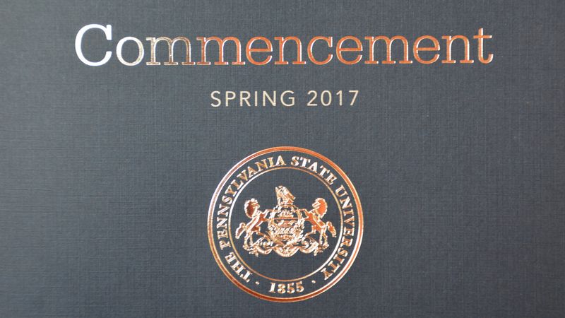 Penn State Schuylkill's spring 2017 commencement program.