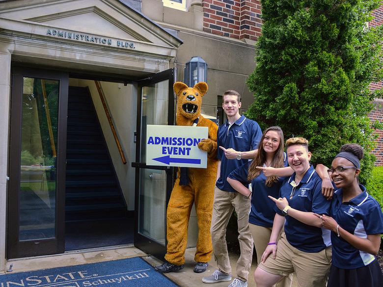 Lion Ambassadors and Lion at Administration Building
