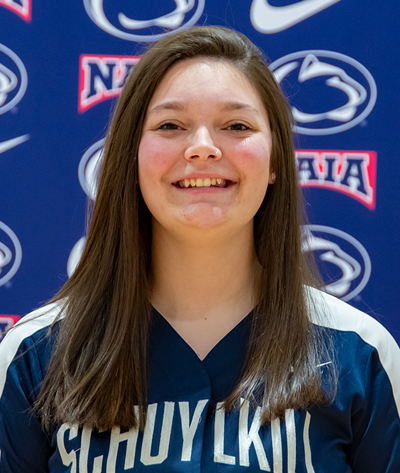 An image of student-athlete Alyssa Gerber in her softball uniform,