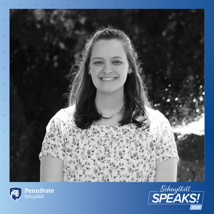Schuylkill Speaks! Graduating Student Profile featuring recent graduate, Emily Papa. 