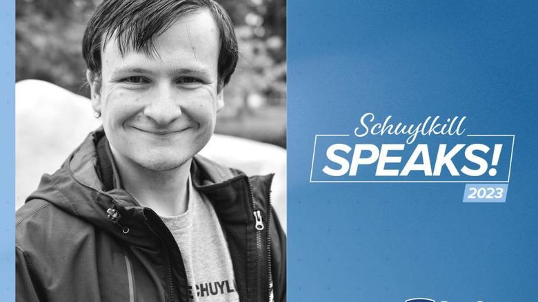 Graphic of Schuylkill Speaks! featuring Josh Gantz