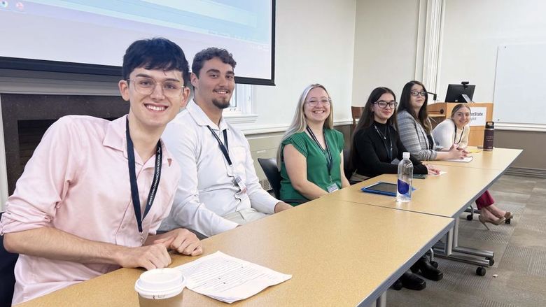 Penn State Schuylkill Students as panelist during the conference