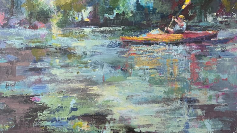 artwork of boat in water