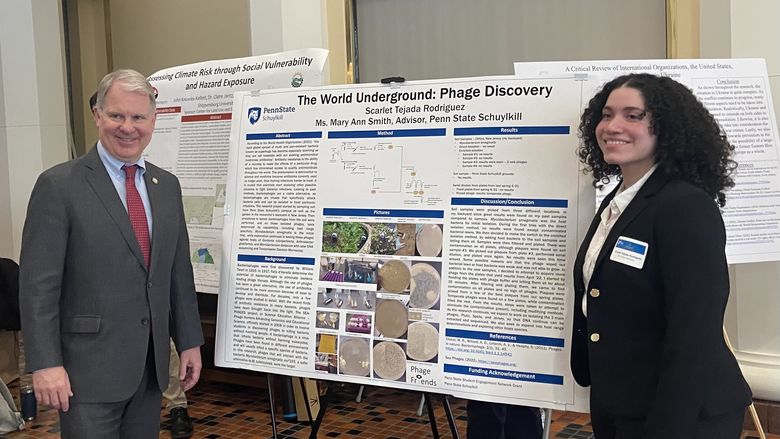 Two students have showcased extensions of their projects at the state capitol as part of Research at the Capitol