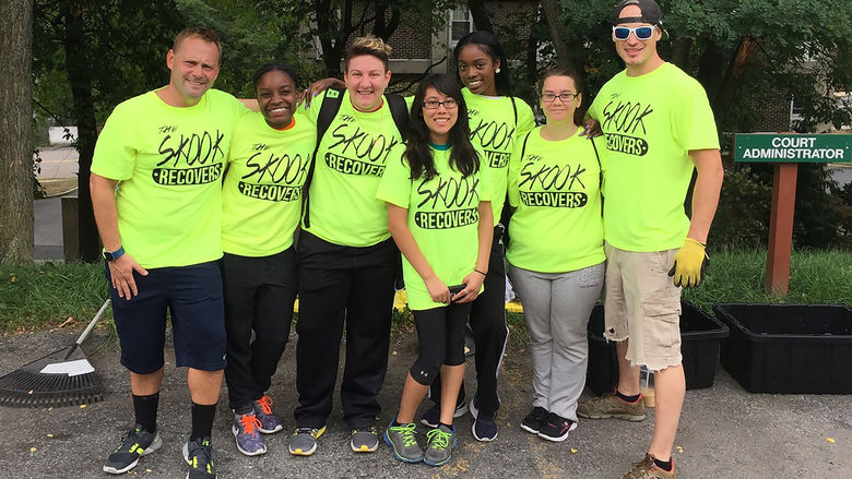 CSP participants pose for a photo after their community service project at the courthouse