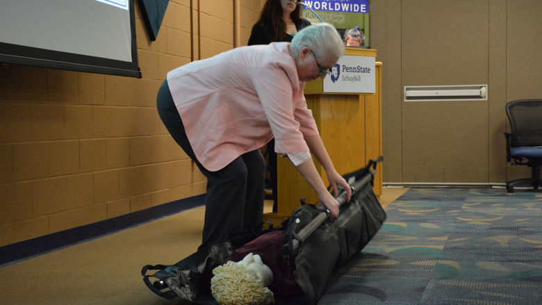 Karen Shiffert and Stacey Lehman pitch their new business, Caregivers Aide
