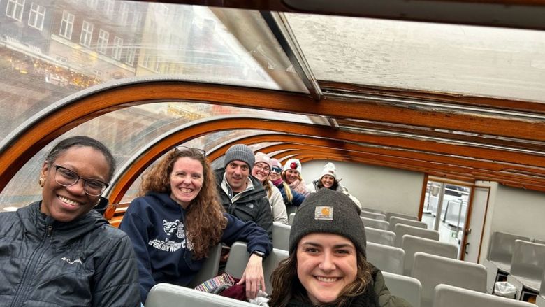 people on a boat during a canal tour