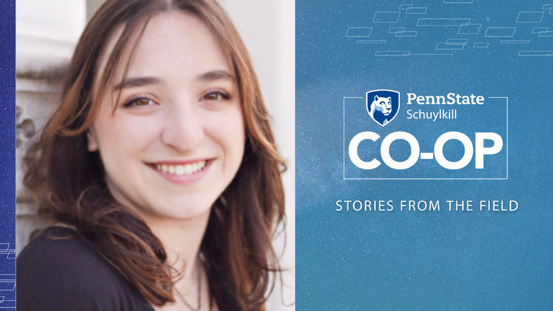 Graphic of Co-Op: Stories from the Field featuring Julia Carestia