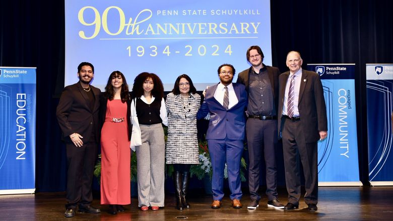 SGA members with Penn State President Neeli Bendapudi