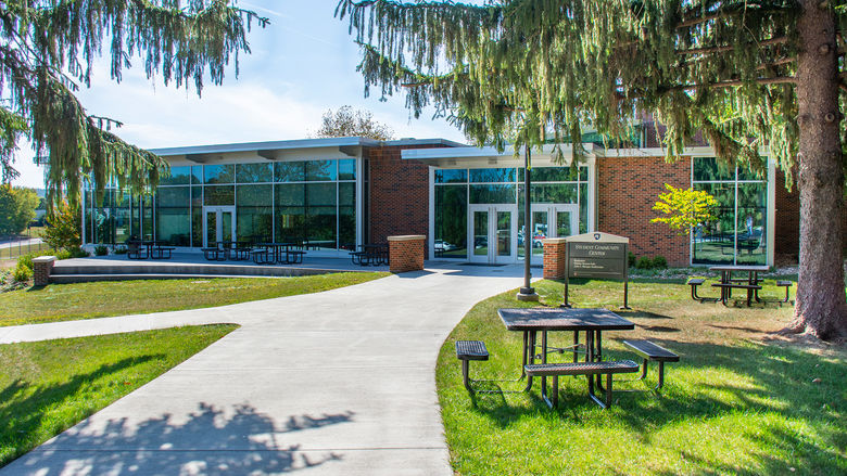 Outdoor photo of the Student Community Center