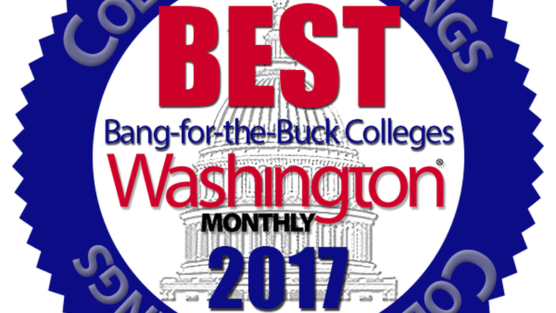 Washington Monthly best bang for the buck logo