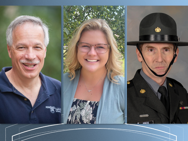 A triptych of headshots with the 3 alumni award winners.