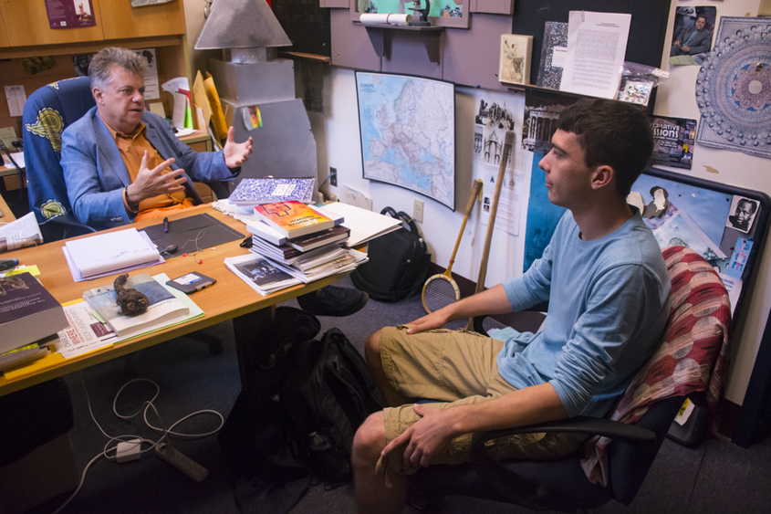 Dr. Cantalupo with student in his Schuylkill office