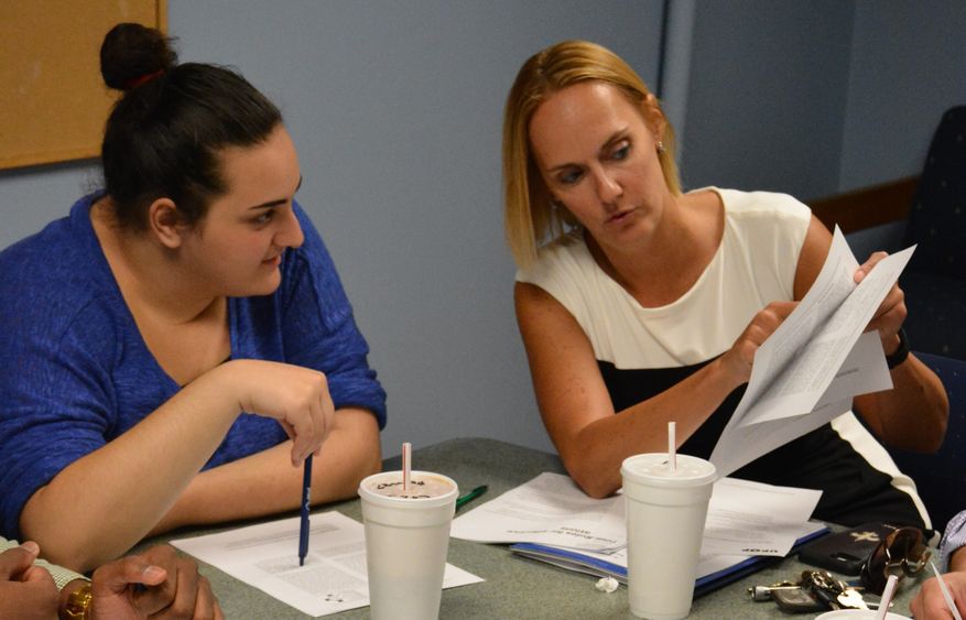 Student Leila Duka and mentor Kim Lorimer