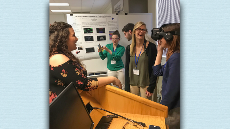 Schuylkill students show off the intersection between virtual reality and physics.