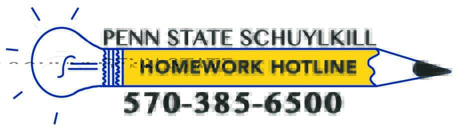 Homework Hotline logo with phone number 570-385-6500