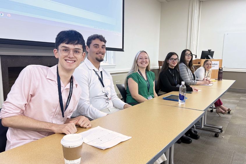 Penn State Schuylkill Students as panelist during the conference