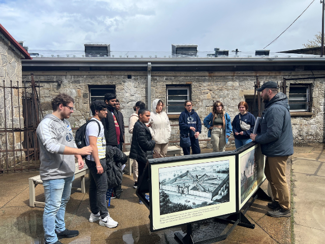 Students on Tour of the Eastern State Penitentiary in Philadelphia